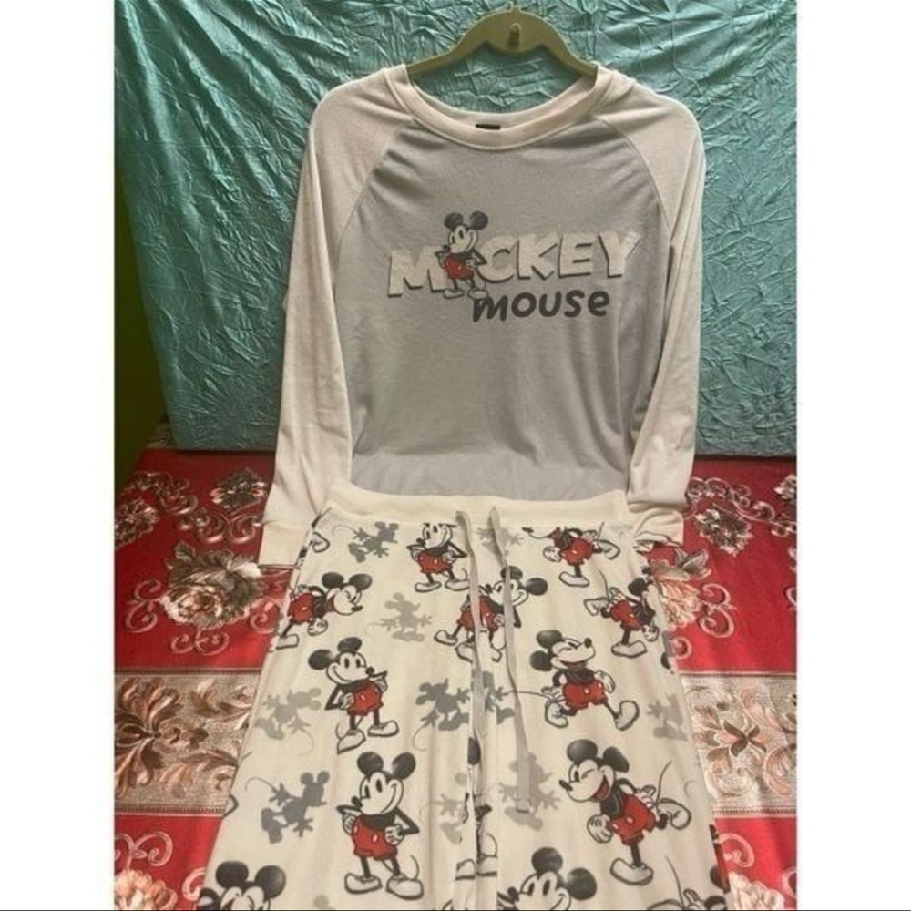Disney Mickey Mouse Pajama Set - White and Red S